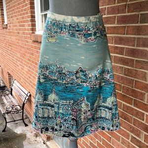 Anthropologie Venice print skirt